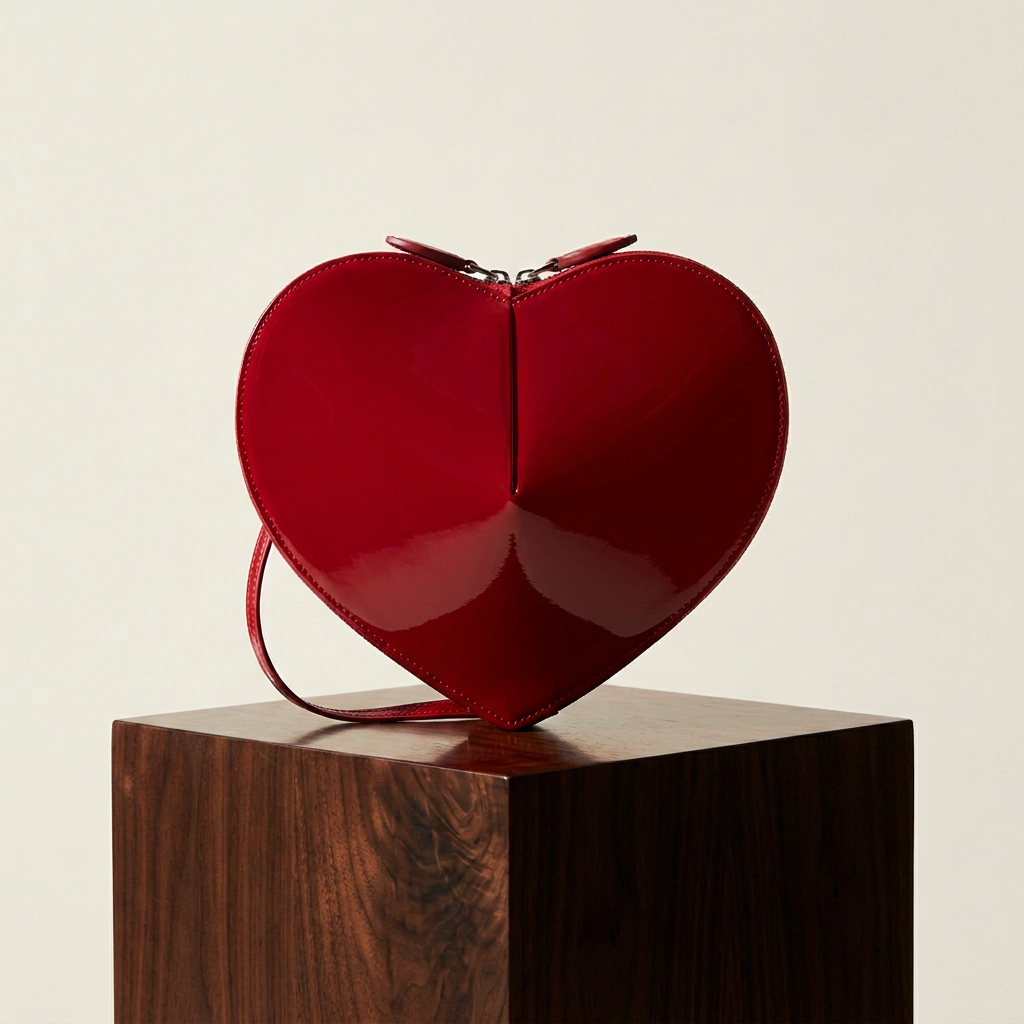 Alaïa « Le cœur » bag glossy red — visuel studio Rated N Archive