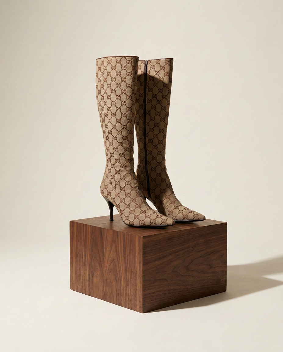 Gucci monogram boots — visuel studio Rated N Archive