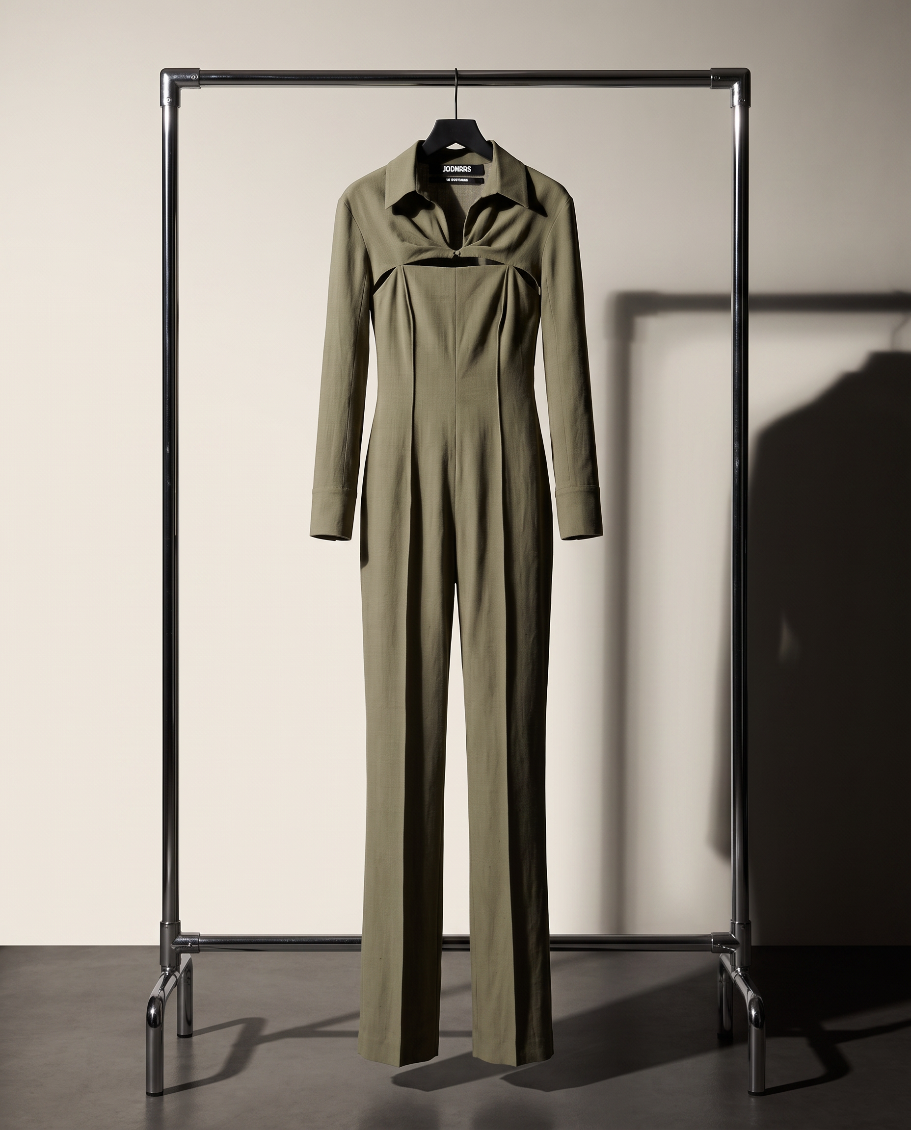 Jacquemus kaki jumpsuit — visuel studio Rated N Archive