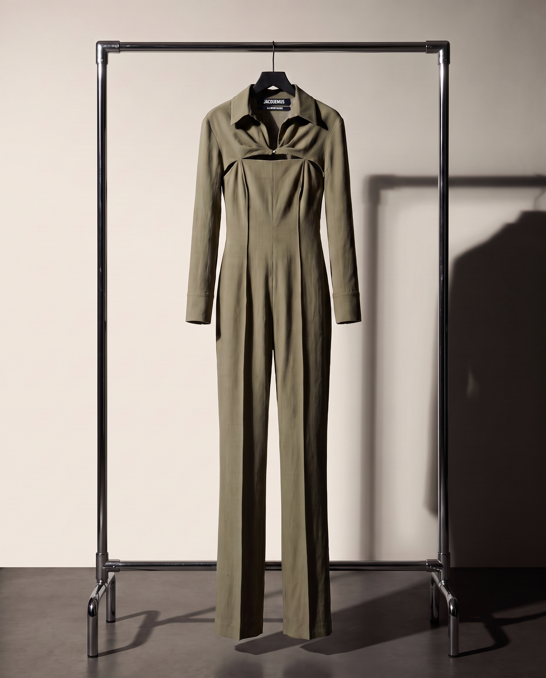 Jacquemus kaki jumpsuit — visuel studio Rated N Archive