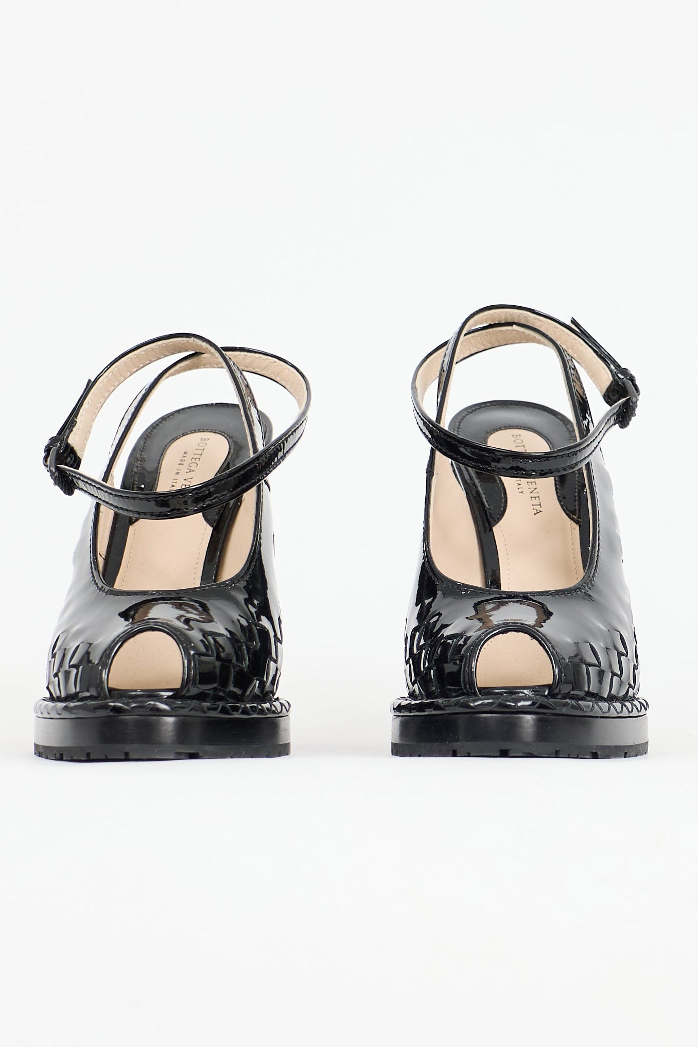 Bottega Veneta black wedges