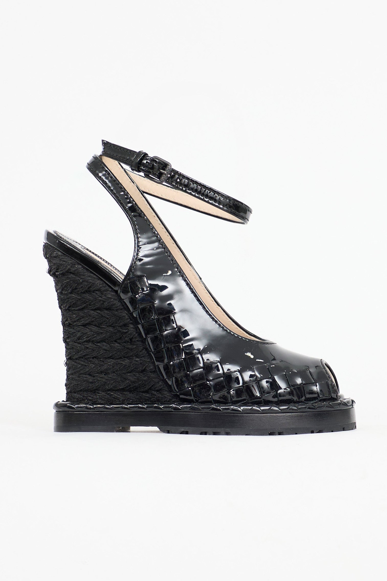 Bottega Veneta black wedges
